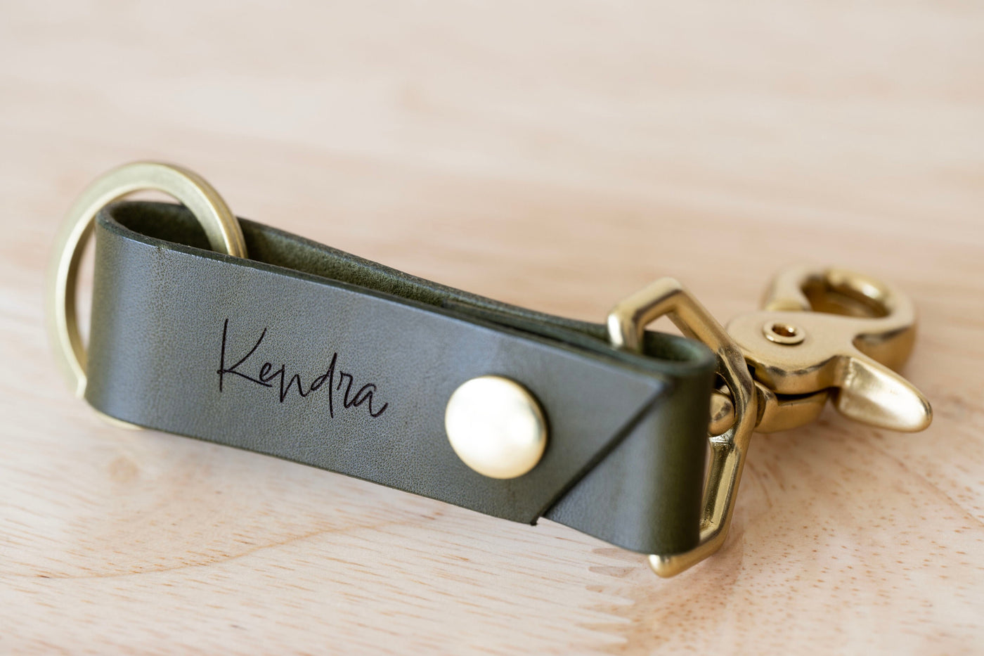 Boho Leather Keychain, Personalized Key Snap, Custom Leather Key chain, Key Fob Gift, Belt Clip Key Ring, Present For Him or Her