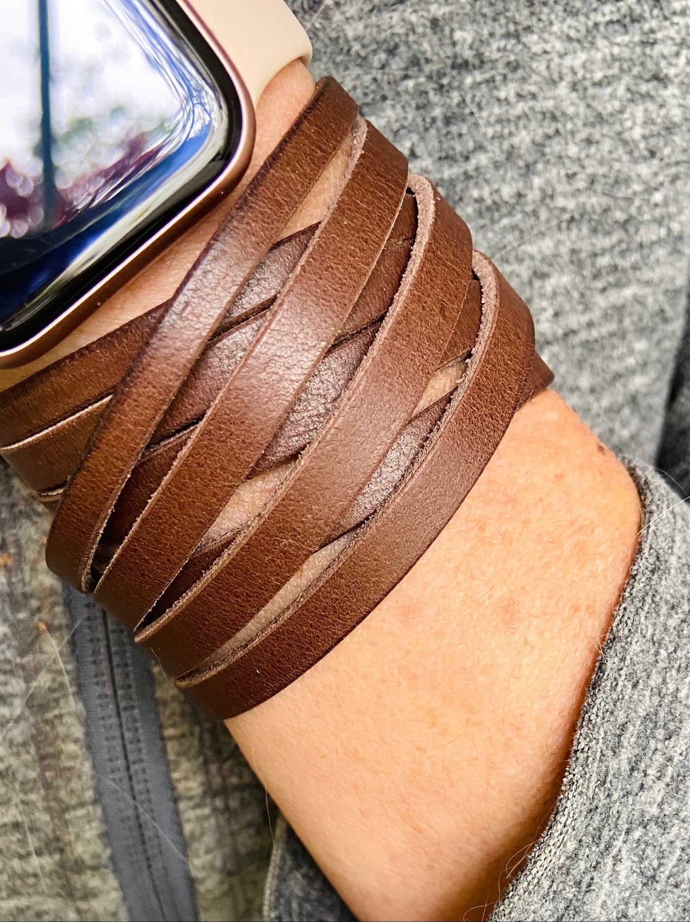 Leather Cuff Bracelet, Wrap Bracelet, Boho Style, Handmade Jewelry, Customize