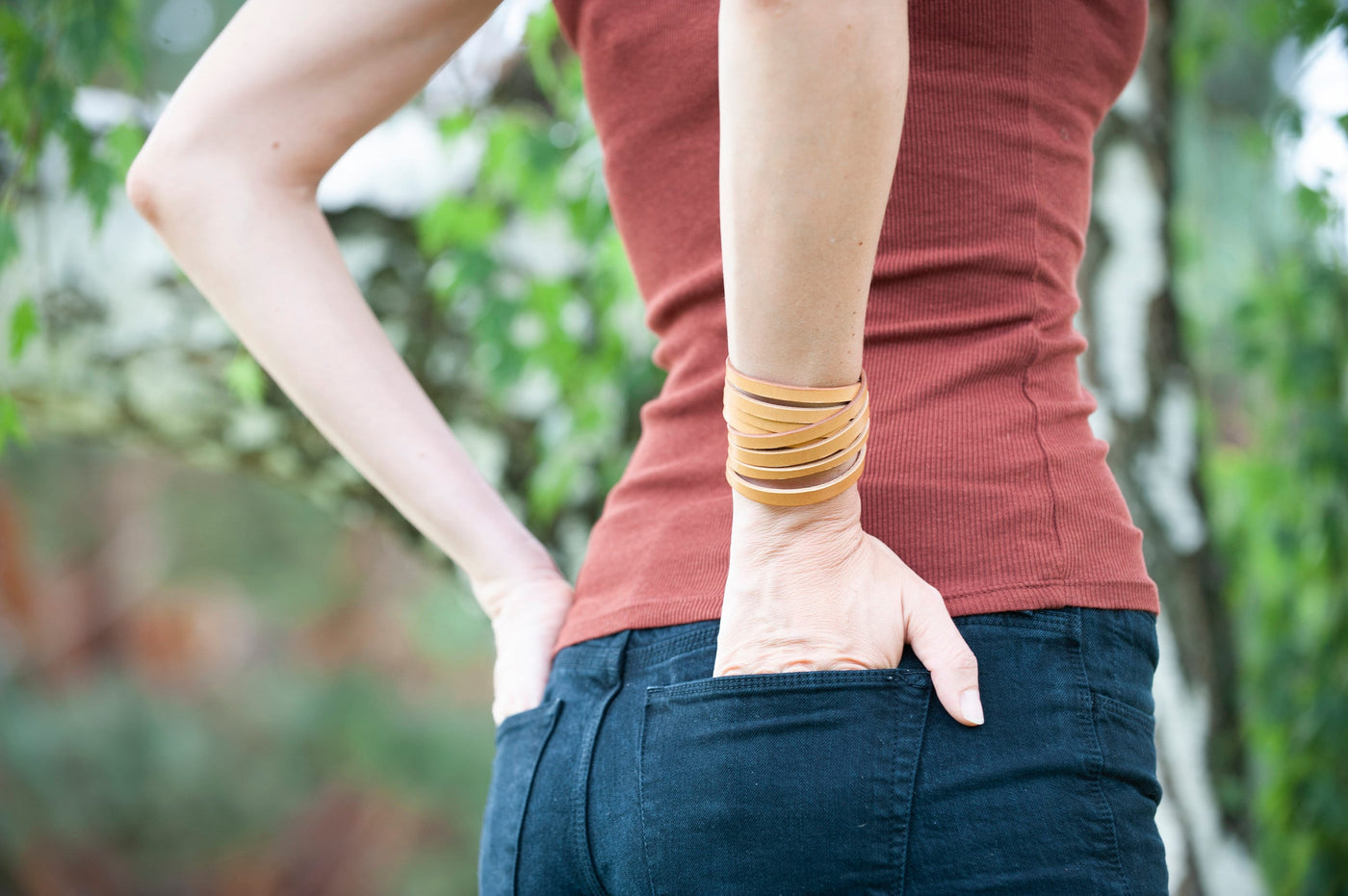 Leather Cuff Bracelet, Wrap Bracelet, Boho Style, Handmade Jewelry, Customize