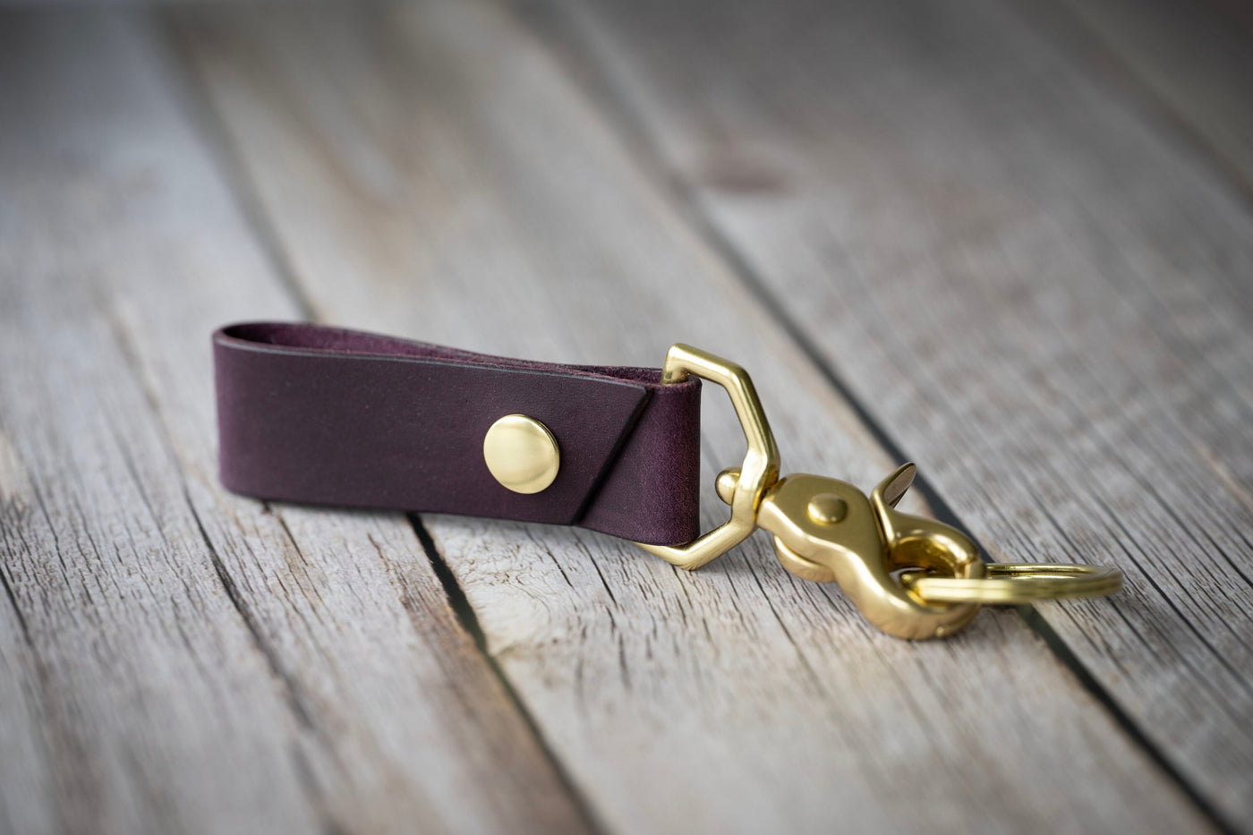 Leather Keychain Key Fob - Keyring for keys - Belt Clip - Purse Swivel Snap - Personalized Gift For Her - Present For Him