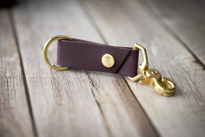 Leather Keychain Key Fob - Keyring for keys - Belt Clip - Purse Swivel Snap - Personalized Gift For Her - Present For Him