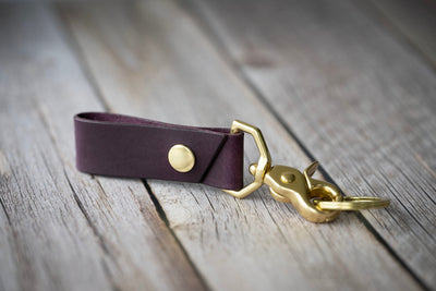 Leather Keychain Key Ring - Key Fob for keys - Belt Clip - Purse Snap - Custom Personalizations - Gift For Him - Present For Her