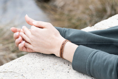 Leather Bracelet Snaps | Remember Your Why | Walnut + Brushed Nickel | Affirmation Gift For Her Mens Bracelet