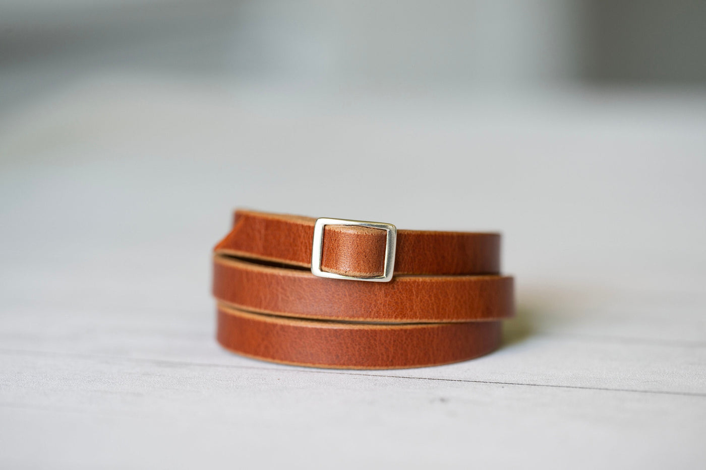 Leather Bracelet For Women | English Tan + Sterling Silver | Personalized Engraved Handmade Jewelry Boho Style | Mens Bracelet