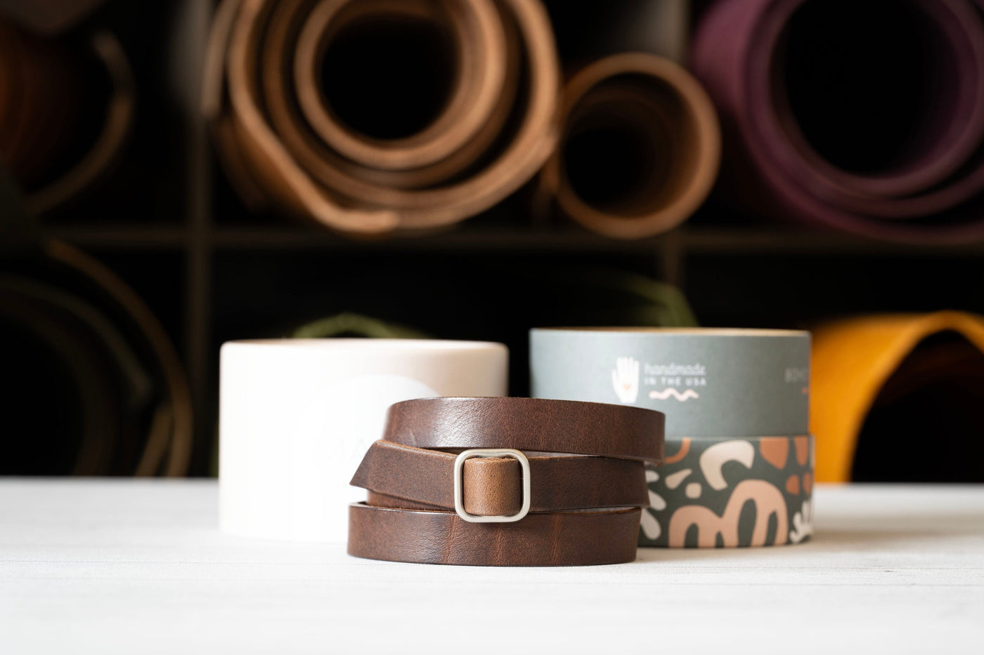 Boho Triple Wrap Bracelet - Horween USA Leather - Personalized Gift - Engrave Custom Quote - Handmade Jewelry