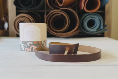 Handmade Leather Bracelet Cuff  | The Hitch Wrap | Rustic Walnut | Knot Bracelet Boho Style | Gift for her | Mens Bracelet