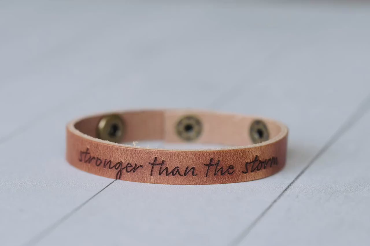 Be stronger than on sale the storm leather bracelet